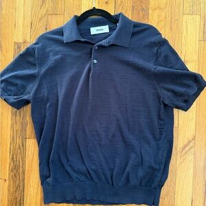 Buck Mason- Avalon Knit Polo- dark navy size L